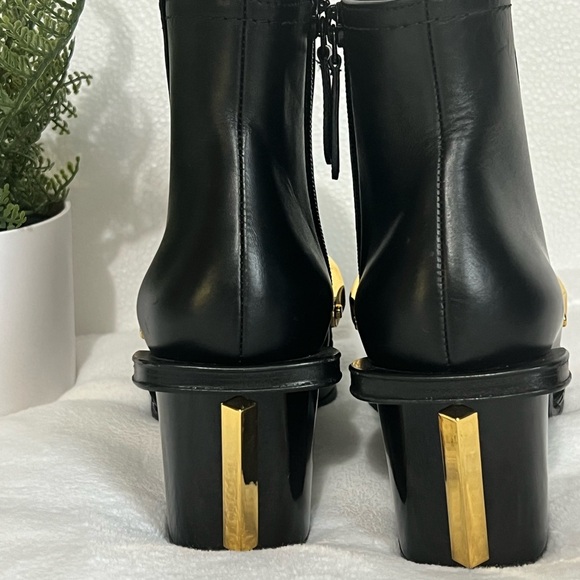 Alexander McQueen black with gold trim booties size 36 - Picture 9 of 16